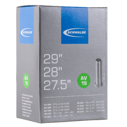 CHAMBRE. SCHWALBE AV19 40/62-584/635 IB AGV 40mm  29X1,75/2,40   / 700x38C  / 27,5X2,00/2,40  VS 10430340