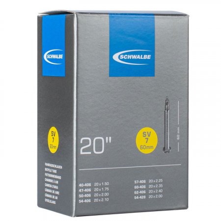 CHAMBRE. SCHWALBE SV7 40/62-406 IB 60mm   20x1,50/2,10 VP 10464003