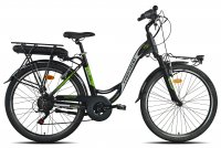 VELO ELECTRIQUE 26" TORPADO AFRODITE 6V MOTEUR ROUE AR BATTERIE 36V 13 Ah Noir  21T255N