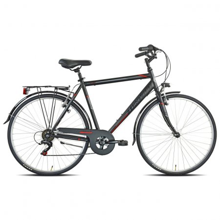 VELO URBAIN 28' H ALBATROS Noir / Rouge 52 21T48052