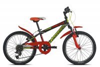 VELO ENFANT 20' PUMA 6V NOIR ROUGE VERT TY21 21T630N