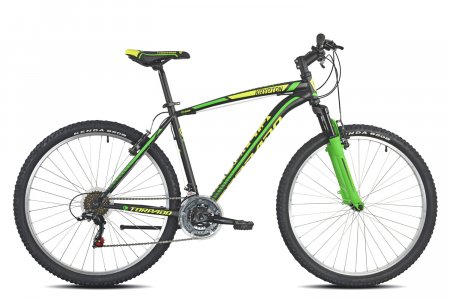 VELO VTT 27,5' KRYPTON 7x3 TY300 Noir / Vert V-BRAKE 43 21T79543