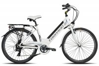 VELO ELECTRIQUE 26" TORPADO VENUS 6V MOTEUR ROUE AR BATTERIE 36V 13 Ah Blanc H44 22T260B