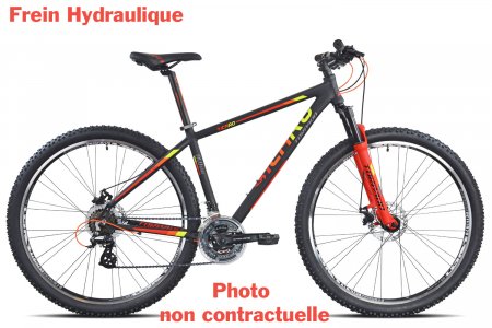 VELO VTT 29' ICARO HYDRAULIQUE NOIR / ROUGE ALIVIO 7x3 ALU 6061 50 22T720R50