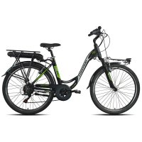 VELO ELECTRIQUE 26" TORPADO AFRODITE 7V MOTEUR ROUE AR BATTERIE 36V 10,4 Ah Noir 23T255N