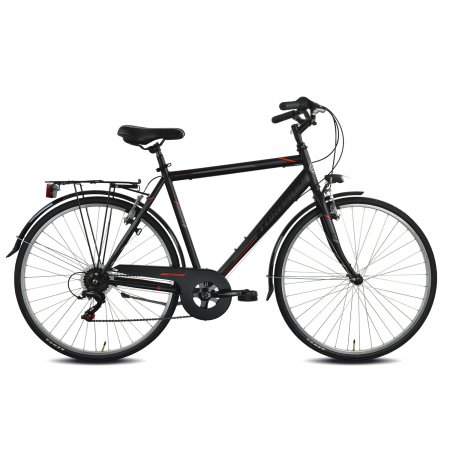 VELO URBAIN 28' H ALBATROS Noir / Rouge 56  23T48056