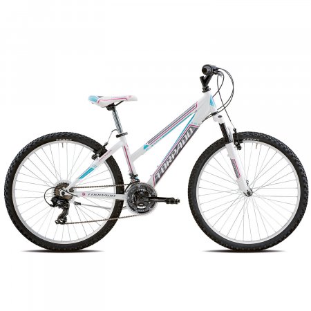 VELO VTT 26' EARTH Dame BLANC / BLEU Tx35 7x3 V-BRAKE 44 23T59644