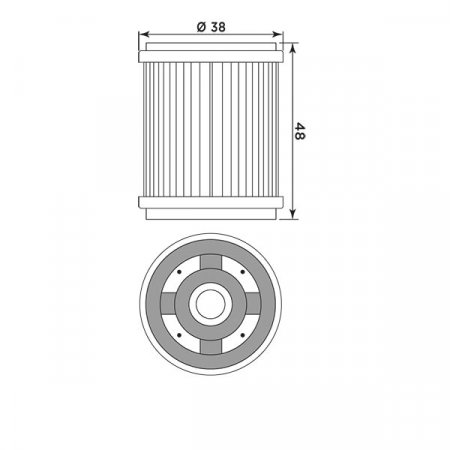 FILTRE HUILE YAMAHA 125 +++ - MBK SKYLINER Y4006 Remplace HF-143 268143