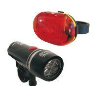 ECLAIRAGE VELO KIT DE FEUX AVANT ET ARRIERE HORIZONTAUX AVEC BATTERIE  304110325