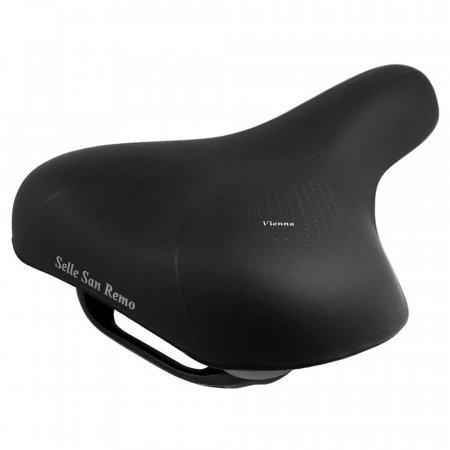 SELLE VIENNE NOIRE AMORTIS Elastomère Unisex 252mm / 222mm AVEC POIGNEE 333580