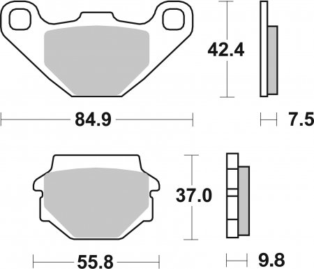 Plaquettes de frein moto SBS 586HF  586000