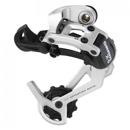 DERAILLEUR AR VTT 9V SRAM X5 Chape Longue Alu Silver 7515082020