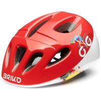 CASQUE KID FURY ROUGE ET BLANC S/M (54-56) INMOLD BRIKO 8052649767488