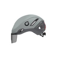 CASQUE URBAN E-ONE VISOR VERT GRIS MAT BRIKO L 59/63CM  8058128913360