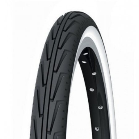 PNEU VELO MICHELIN 20x1 3/8 CITY'J Blanc/Noir T/Rigide 37-451 973709