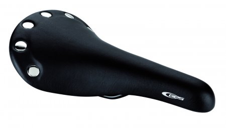 SELLE RETRO NOIRE RIVETS 275mm / 155mm A307SN