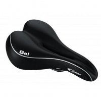 SELLE CONFORT GEL DAME TROU CENTRAL 255mm / 175mm NOIRE A348S10