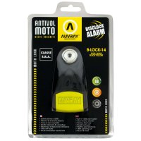 ANTIVOL SRA BLOC DISQUE ALARME BLOC14 NOIR JAUNE ANTBDLA14N