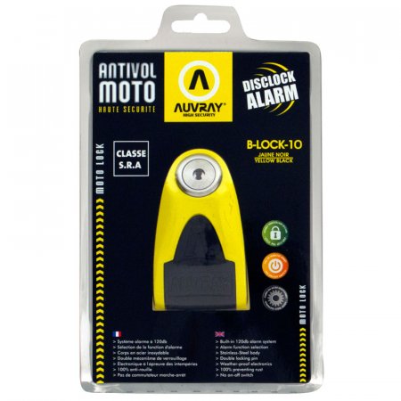 ANTIVOL SRA BLOC DISQUE SRA ALARME BLOC10 JAUNE BLA10ACW