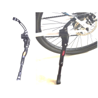 BEQUILLE VELO LATERALE RENFORCEE REGLABLE NOIR 22"/29" DOUBLE FIXATION BZ003