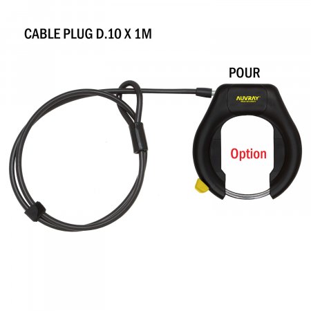 ANTIVOL CABLE PLUG D.10 X 1M POUR ANTIVOL FER A CHEVAL AUVRAY CAP100AUV10