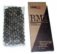 CHAINE 1 V MONO VITESSE RENFORCEE PISTE & BMX 96 MAILLONS 1/2" x 1/8" CHROMEE CHAI1094