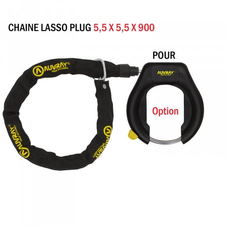 ANTIVOL CHAINE LASSO PLUG 5,5 X 5,5 X 900 POUR ANTIVOL FER A CHEVAL AUVRAY CHLP900AUV55