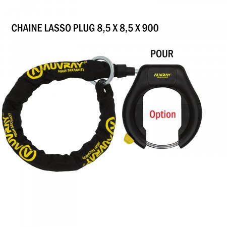 ANTIVOL CHAINE LASSO PLUG 8,5 X 8,5 X 900 POUR ANTIVOL FER A CHEVAL AUVRAY  CHLP900AUV85