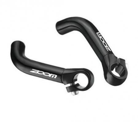 EMBOUT GUIDON PAIRE ALU NOIR BAR END ZOOM EB104