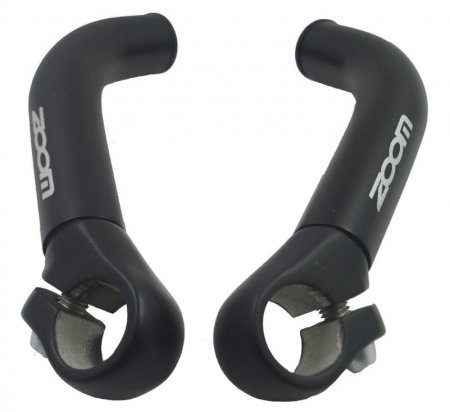 EMBOUT GUIDON PAIRE ALU NOIR BAR END ZOOM EB104