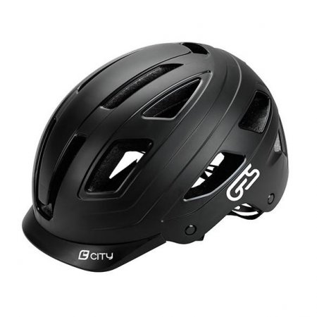 CASQUE CITY Noir L 59/61 Eclairage Arrière Led 15 Ventilation H795L10