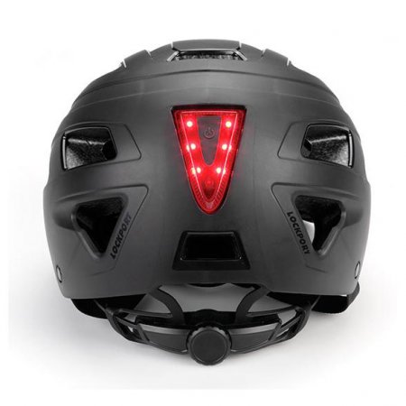 CASQUE CITY Noir L 59/61 Eclairage Arrière Led 15 Ventilation H795L10