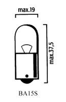 AMPOULE BA15S GRAISSEUR Bte 10 12V 10W LP14025