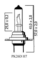 AMPOULE PK26D H7 12V 55 (Unité) LP2070