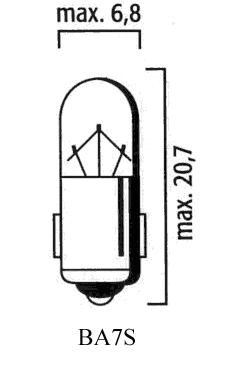 AMPOULE BA7S TEMOIN Bte 10 12V 2W LP4051