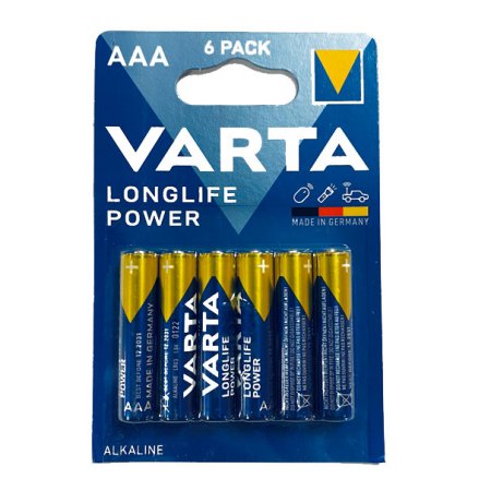 PILES LR03 AAA LONGLIFE POWER VARTA BLISTER DE 6 PB0144