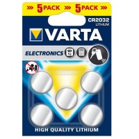 PILES CR2032 LITHIUM VARTA Blister de 5 PB03155