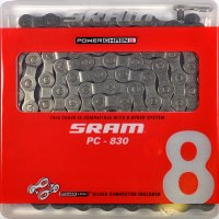 CHAINE 6/7/8 V SRAM PC 830 Argent 114m PC830