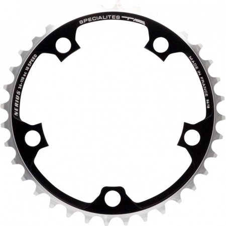 PLATEAU Diam 110 34 Dents 5 Branches NERIUS CAMPAGNOLO (110 SC) INTERIEUR 9/10V Noir SPECIALITES TA PL51110159-34