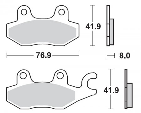 PLAQUETTE MBK TZR50 2000 SBS PLAQSBS134