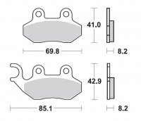 PLAQUETTE PEUGEOT TWEET 125 AV PLAQSBS140