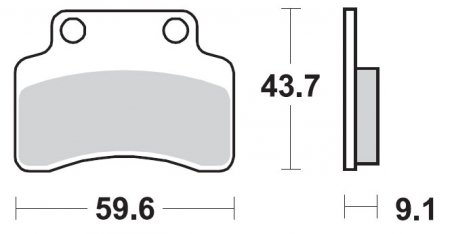 PLAQUETTE KYMCO 50/125 SBS PLAQSBS141