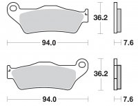 PLAQUETTE YAM MBK PIAGGIO SUZUKI GILERA SBS (151HF) PLAQSBS151