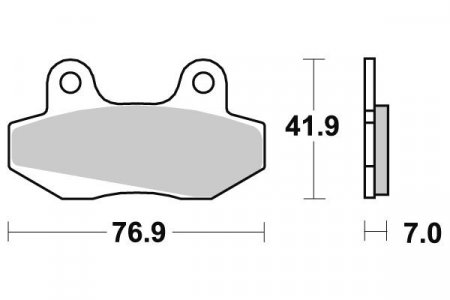 PLAQUETTE 551 HF SBS KYMCO SYM  SBS PLAQSBS551