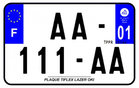 PLAQUE SIV MOTO & SCOOTER LASER OKI PLEXIGLAS 210X130 (01) PLAQUE210LZ01