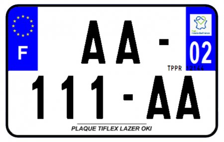 PLAQUE SIV MOTO & SCOOTER LASER OKI PLEXIGLAS 210X130 (02) PLAQUE210LZ02