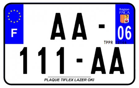 PLAQUE SIV MOTO & SCOOTER LASER OKI PLEXIGLAS 210X130 (06) PLAQUE210LZ06