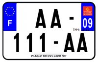 PLAQUE SIV MOTO & SCOOTER LASER OKI PLEXIGLAS 210X130 (09) PLAQUE210LZ09