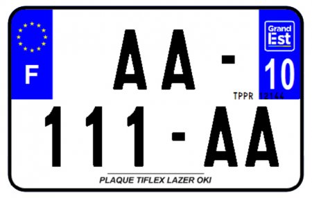 PLAQUE SIV MOTO & SCOOTER LASER OKI PLEXIGLAS 210X130 (10) PLAQUE210LZ10