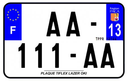 PLAQUE SIV MOTO & SCOOTER LASER OKI PLEXIGLAS 210X130 (13) PLAQUE210LZ13